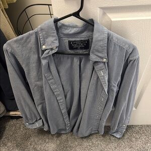 Nautica Blue Casual Button Down Shirt with Classic Collar